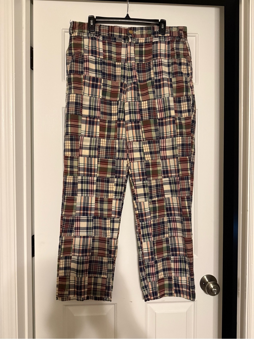 Bills Khakis Men M2 Classic Fit Patchwork Plaid Trousers Size 36x30